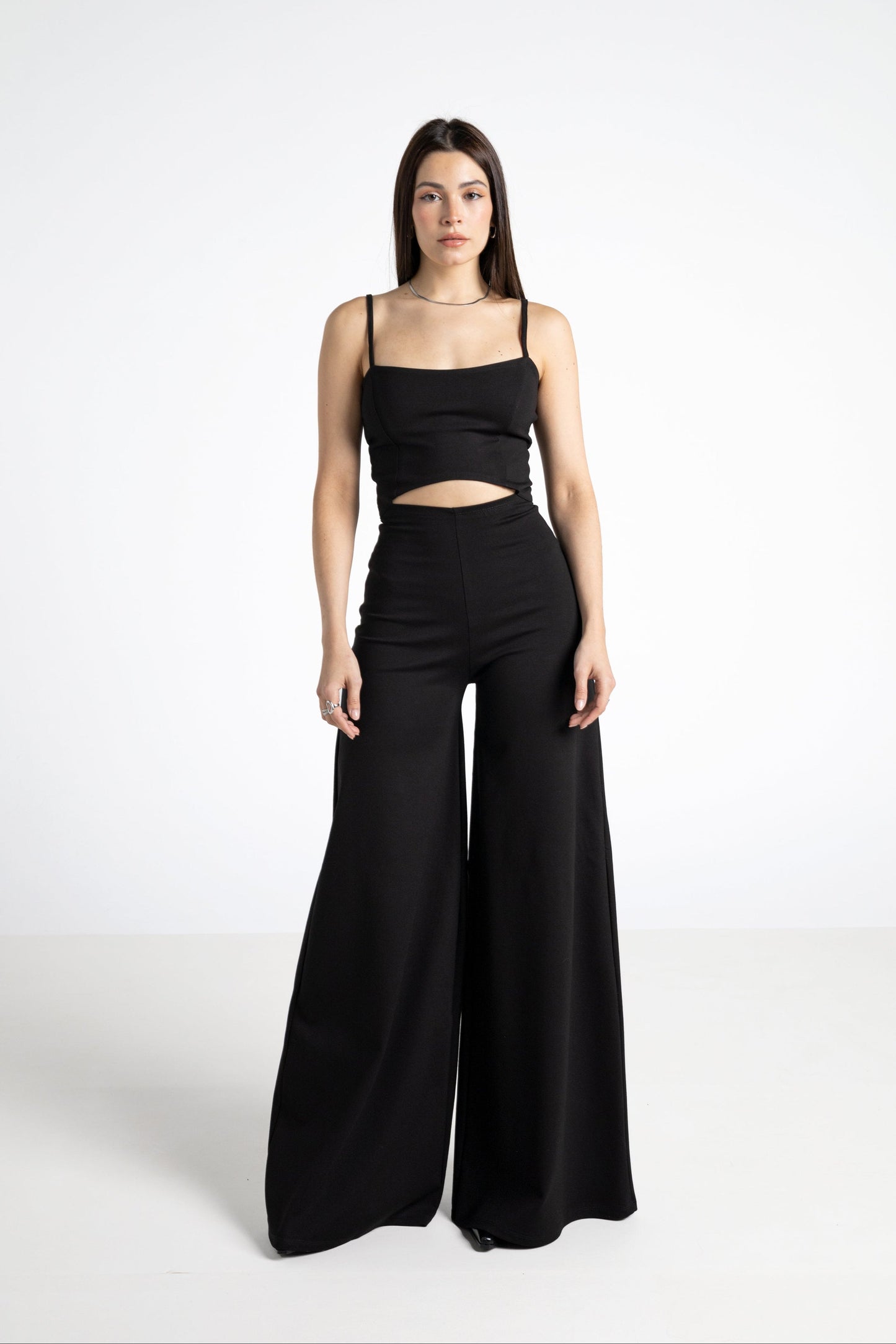 Weit geschnittenes Jumpsuit Schwarz