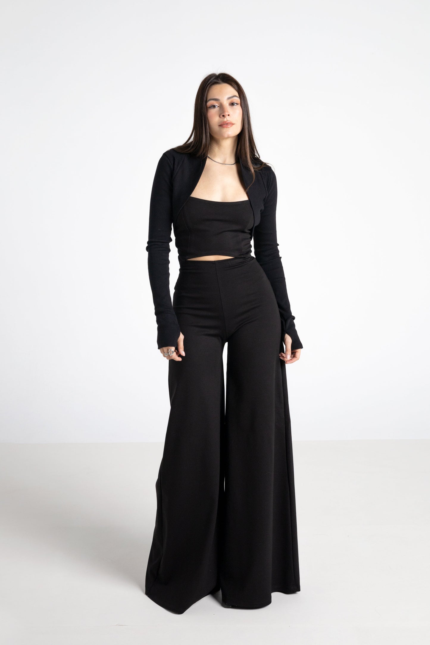 Weit geschnittenes Jumpsuit Schwarz