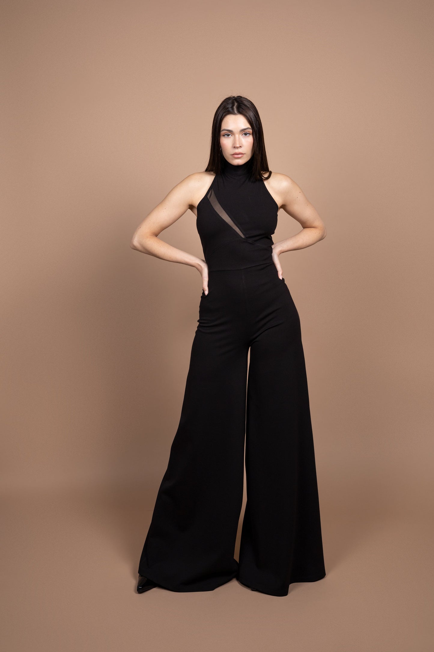 Itala Halter Rückenfreier Jumpsuit