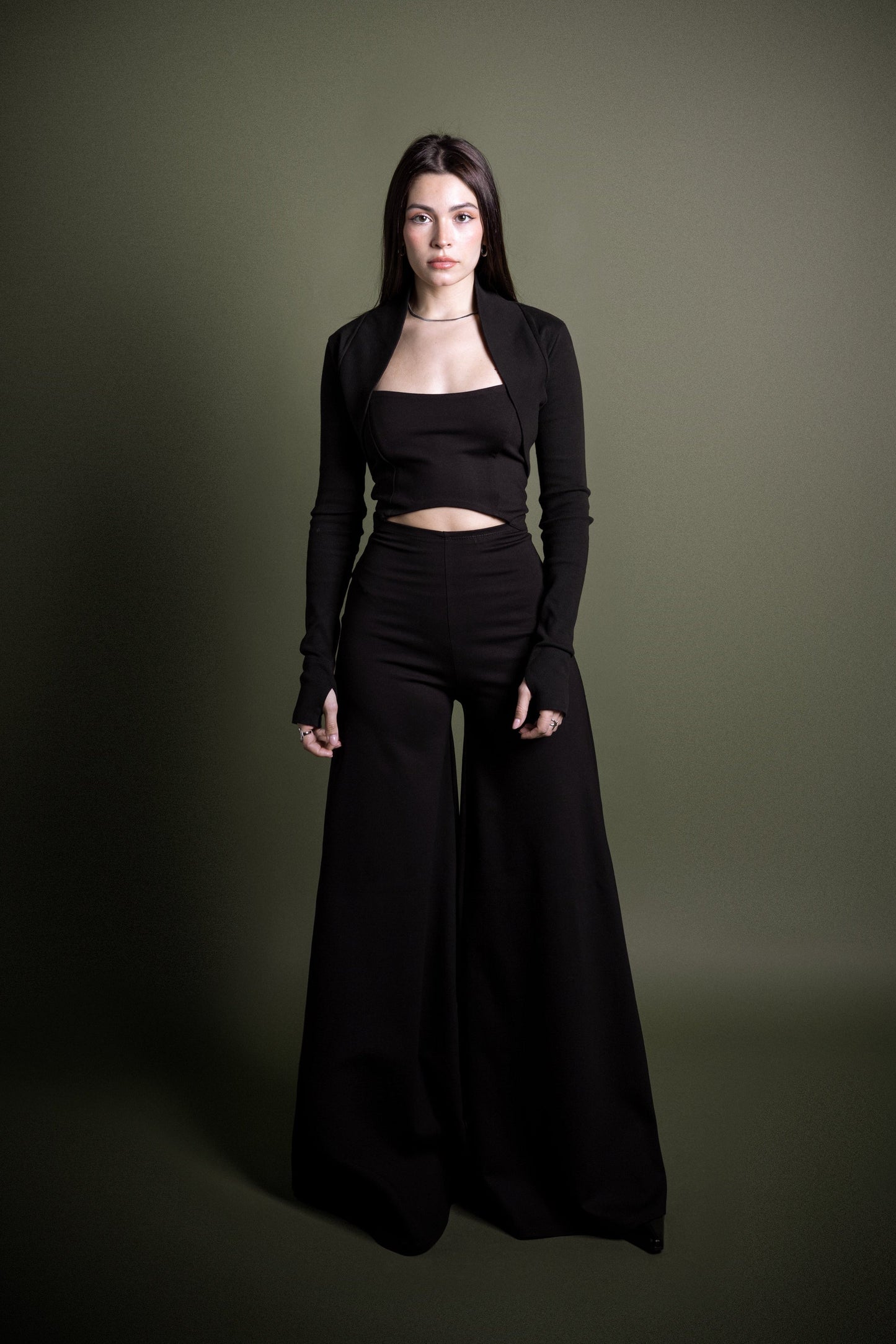 Weit geschnittenes Jumpsuit Schwarz