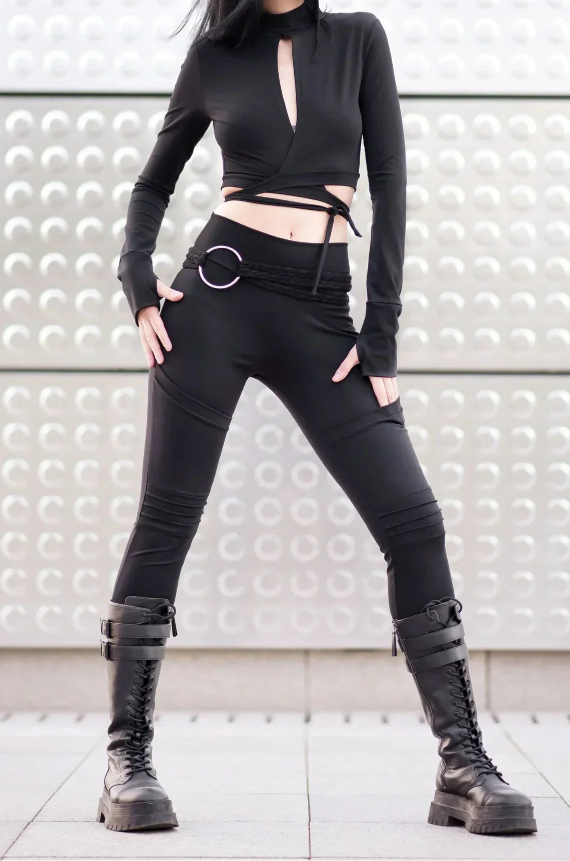 Steampunk Futuristische Stretch-Hosen